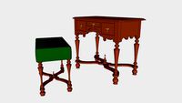 William and Mary dressing table and stool