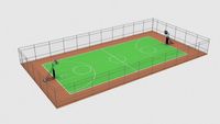 Basketball field 3D Model