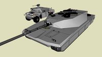 tanque hummer y soldado