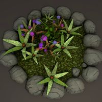 small flower garden