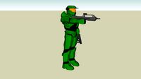 Master Cheif with weapons
