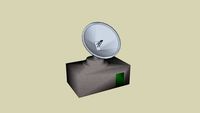 Building with radar dish