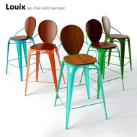 Louix барный стул со спинкой_Louix bar chair with backrest