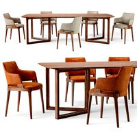Potocco Velis armchair Opus table