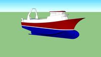 unfinished large trawler