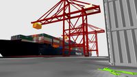 Froggy visiting a busy port in Southhampton