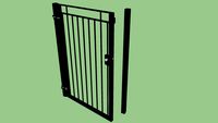 Zaun Bushberry 1.8m high Single leaf gate 1.2m wide