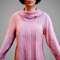 Pink Knit Wool Pull