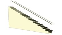 Stair 3' wide, 6۝-12۝ steps
