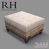 RH-Deconstructed Chesterfield Upholstered Ottoman