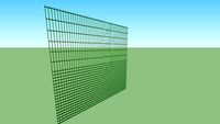 2430mm high Zaun Duo 8 Mesh 50mm x 200mm x 67mm Super Rebound to lower