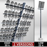 Stadium light rounded large3d model