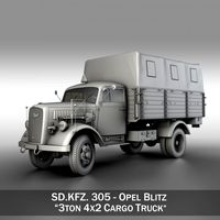 Opel Blitz - 3t Cargo truck3d model