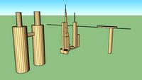 NYC, including Empire state building and future monorail 2037