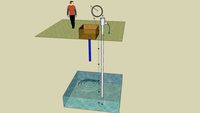 SMART low cost Rope pump with tube groundwater recharge system