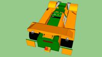 Forbes Pikes Hornet (Gold & Green) Race Car