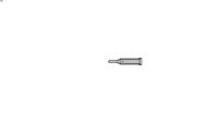 Cutting punch with cylindrical head with pressure pin with straight shank, made of CPM