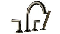 Odin Brushed Nickel 4-Hole Roman Tub with Hand Shower by Brizo T67475-BN