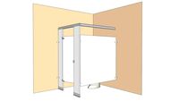 HPL Toilet Partitions - Single Corner Stall