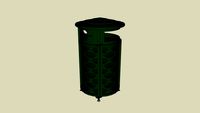 Forms+Surfaces Urban Renaissance, 36 gallon, side opening, split-stream, Fan grillwork
