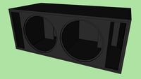 Caixa de som totalmente em 3d com duto retangular