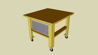 Woodworking Outfeed table & Air Cleaner Rolling Cart
