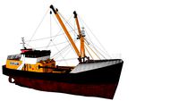 Beam Trawler with interior