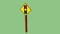 Traffic signal ahead sign