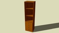 Wood Bookcase - Slim