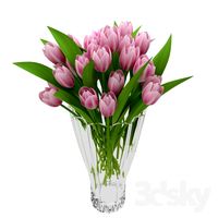 Bouquet of pink tulips