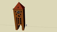 'The Market Tower' (Polish: 'Brama Targowa') Elbląg, POLAND, painted version