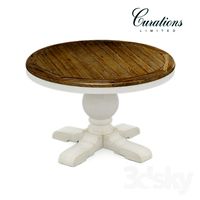 48 &amp;#39;&amp;#39; ROUND TRESTLE VINTAGE WHITE TABLE