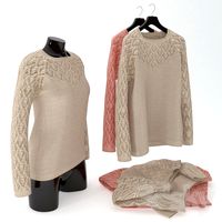 Knitted sweater with a pattern. Tafa