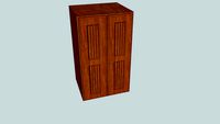 Wood slat cabinet