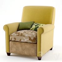 Crate &amp;amp; Barrel Military Oxford Recliner