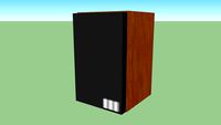 Speaker with wood paneling