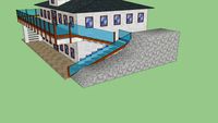 FLW EER house with rocky hill