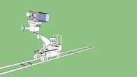 arri camera on dolly and track