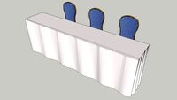 Renaissance 8' Schoolroom with 3 Chairs White