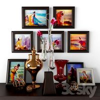 Paintings and vases