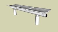 Forms+Surfaces Tecno RS Seating, three backless seats, cylindrical mounting posts