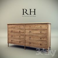 LOUIS XVI 10-DRAWER DRESSER