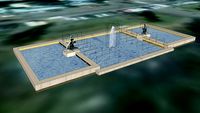 Fountain with the allegorical portroyal of the Tisza River bringing both destruction and blessin