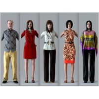 3D PEOPLE- 5 T-POSE MODELS (MeMsTP006M3)