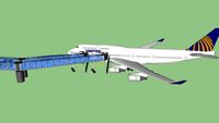 B- 747 with Jetway