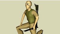 soldier with gun and knife