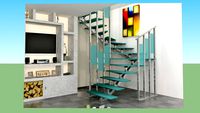 Escalier Design 3 quarts tournants