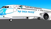 Garuda Indonesia Mask livery parang batik Boeing 737HOP8