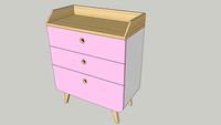 Commode Zen by Laurette vieux rose