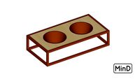 Comedouro pet metal terracota